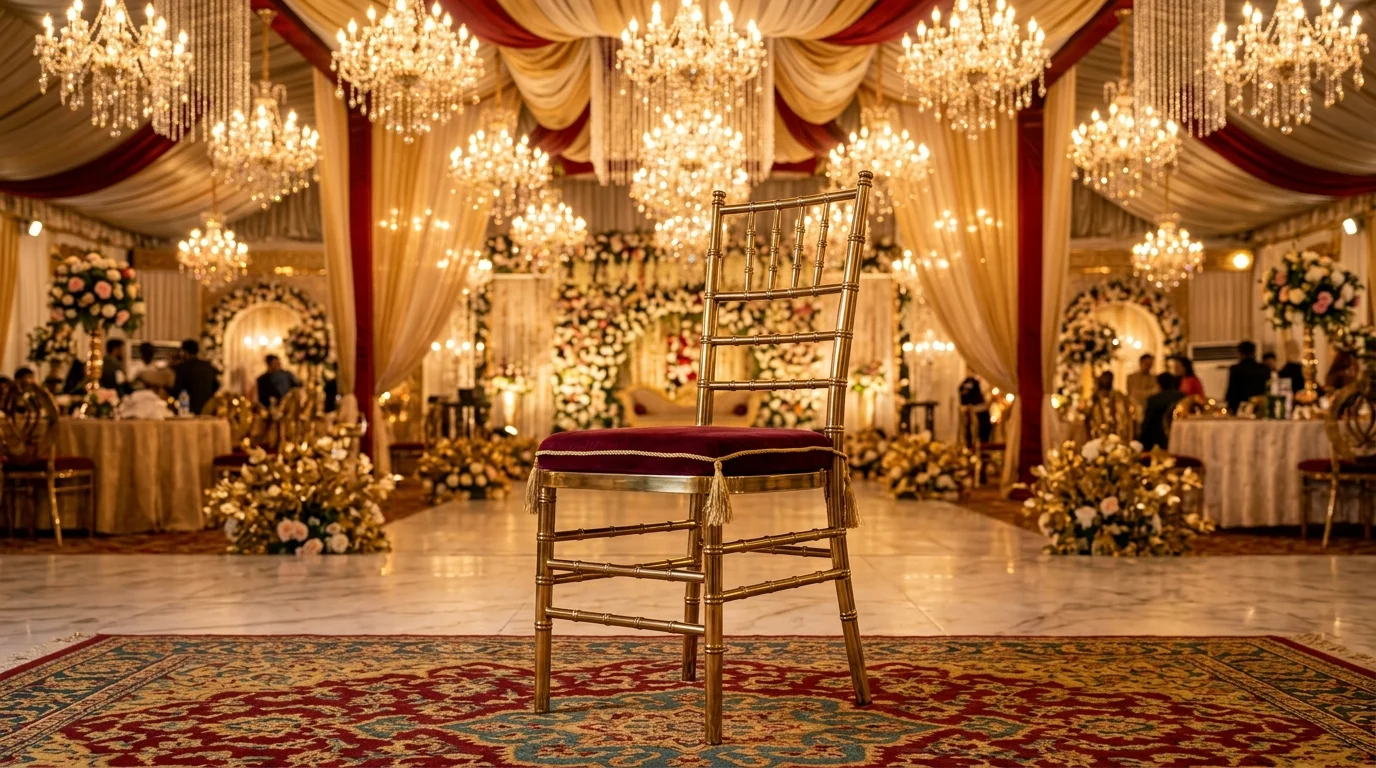 King Majesty High-Back Stage Throne — Antique Bronze (FD-CH-059)
