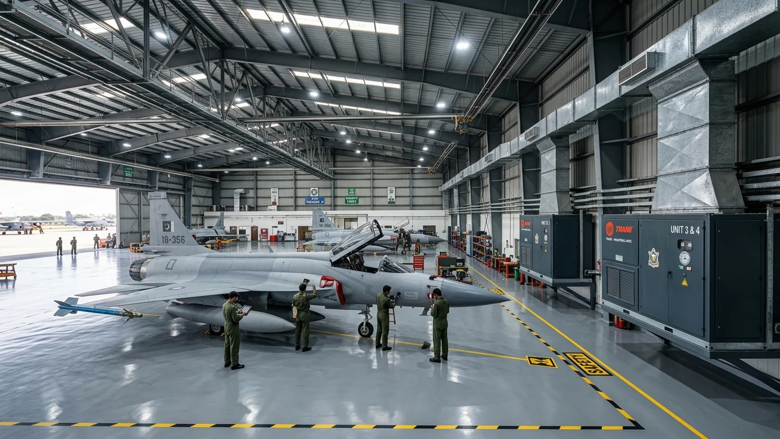 Aircraft Hangar Portal Climate Engineering: High-Velocity Air Curtains & Thermal Envelope Insulation