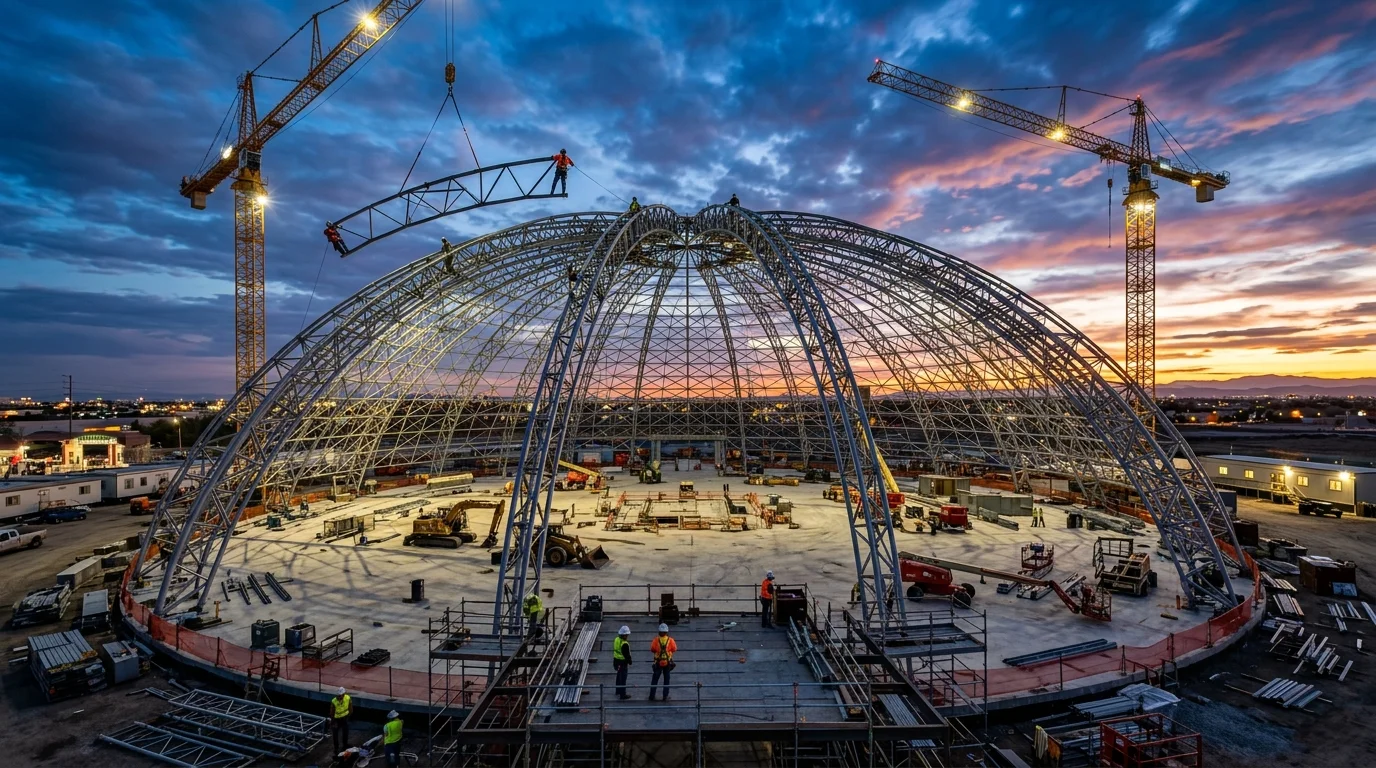 100ft Clear-Span Triangular Roof Truss — EN 10025 S355JR Structural Steel (FD-MQ-041)