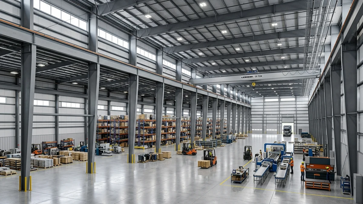 Pre-Engineered Building (PEB) Structural Steel Industrial Manufacturing Plant & Logistics Warehouse