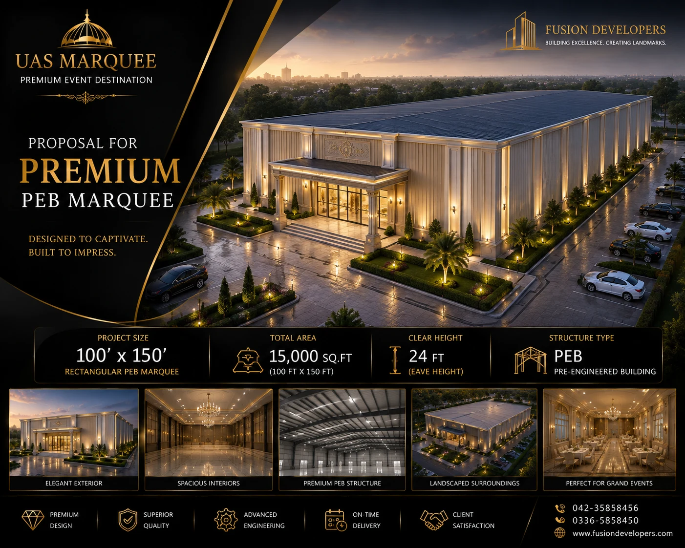 Sphere 150ft Radial Marquee Architectural Render