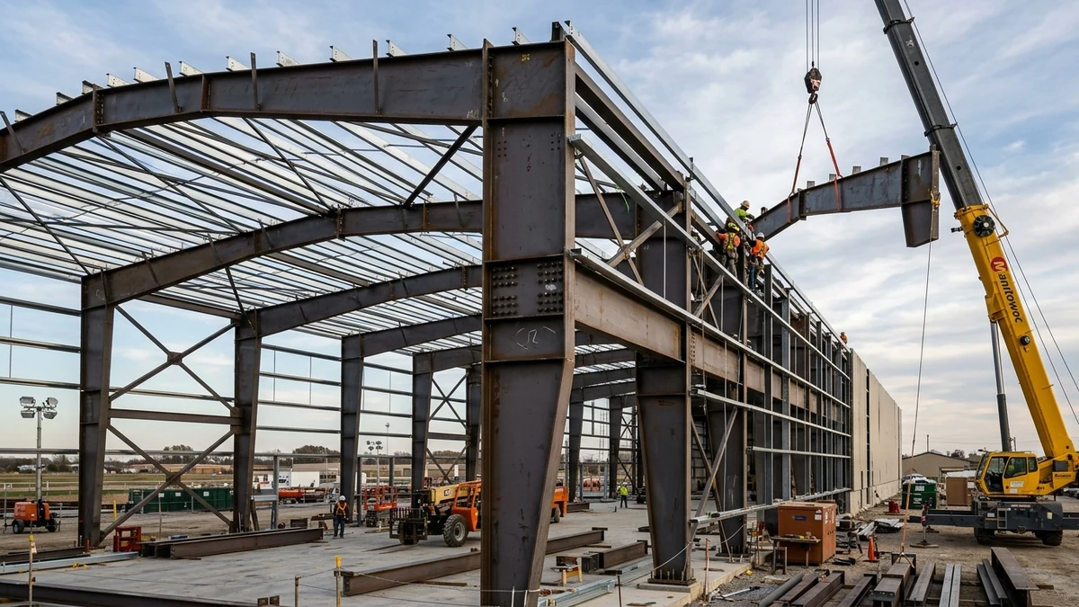 Al Barakah Marquee PEB Shed structural steel frame